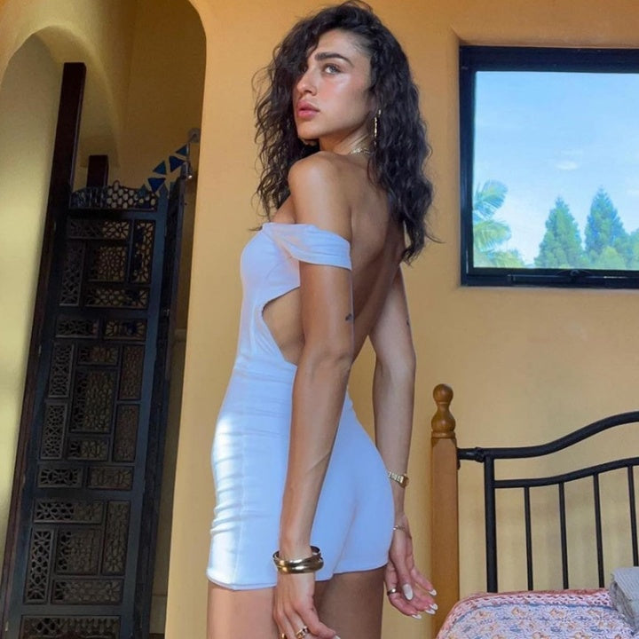 BODYCON BACKLESS MINI DRESS styleofcb 