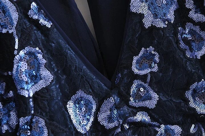VICTORIA EMBROIDERED MINI DRESS IN BLUE styleofcb 