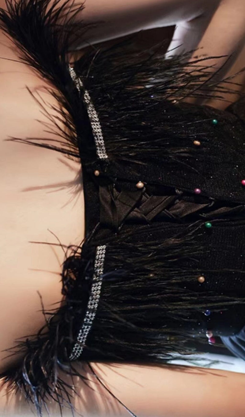 SEXY LACE BACKLESS LONG BEADED FANCY FORMAL GOWNS IN BLACK styleofcb 